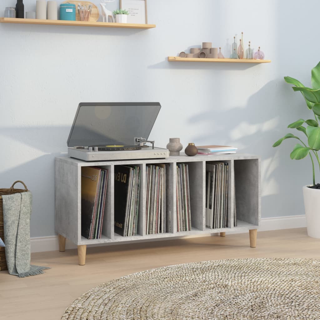 Record Cabinet Concrete Grey 100 x 38 x 48 cm Wood Based Material
