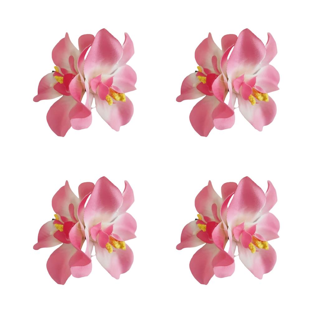 4Pcs Tropical Hibiscus Hair Clip Bohomian Floral Claw Clip for Women Girls Beach Party Accessories Practical Hairpin