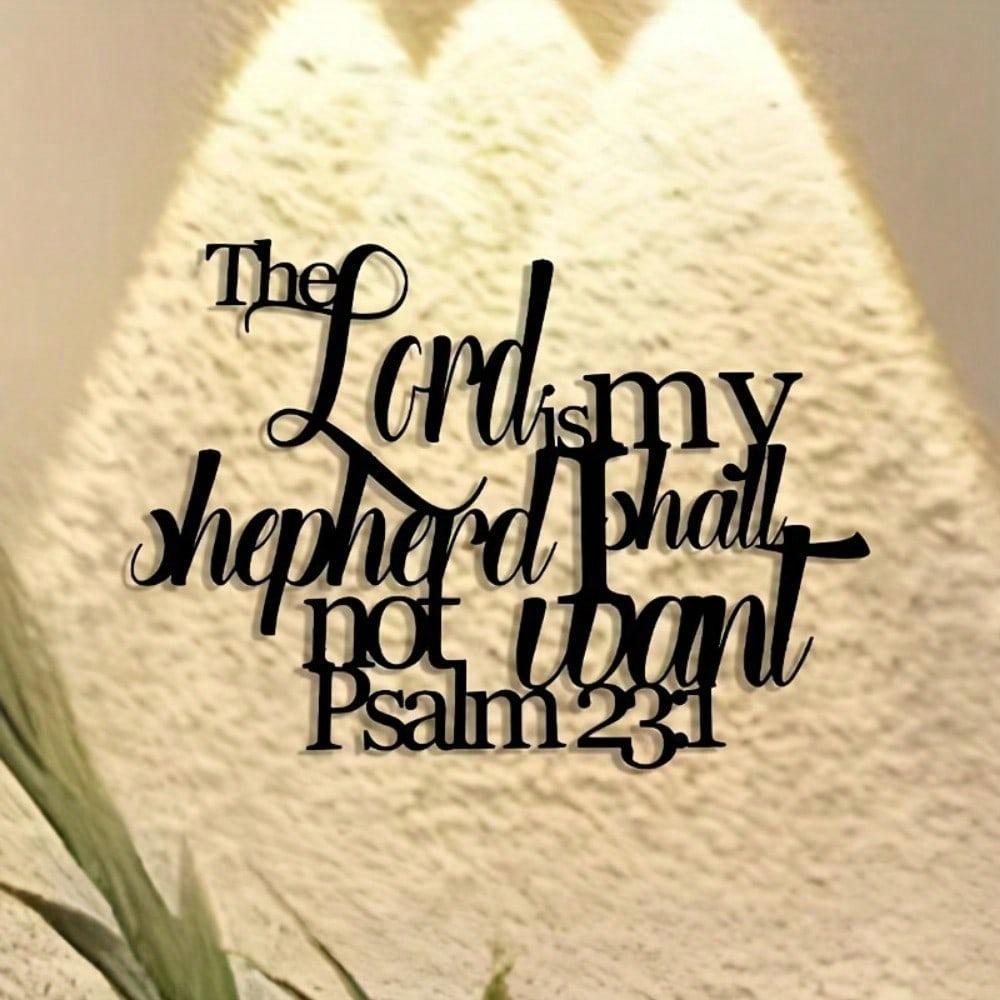 

1 шт. Металлическая настенная табличка «Господь — Пастырь мой, я ни в чем не буду нуждаться» — современный декор для спальни, гостиной или ванной комнаты. TY7368 разноцветный