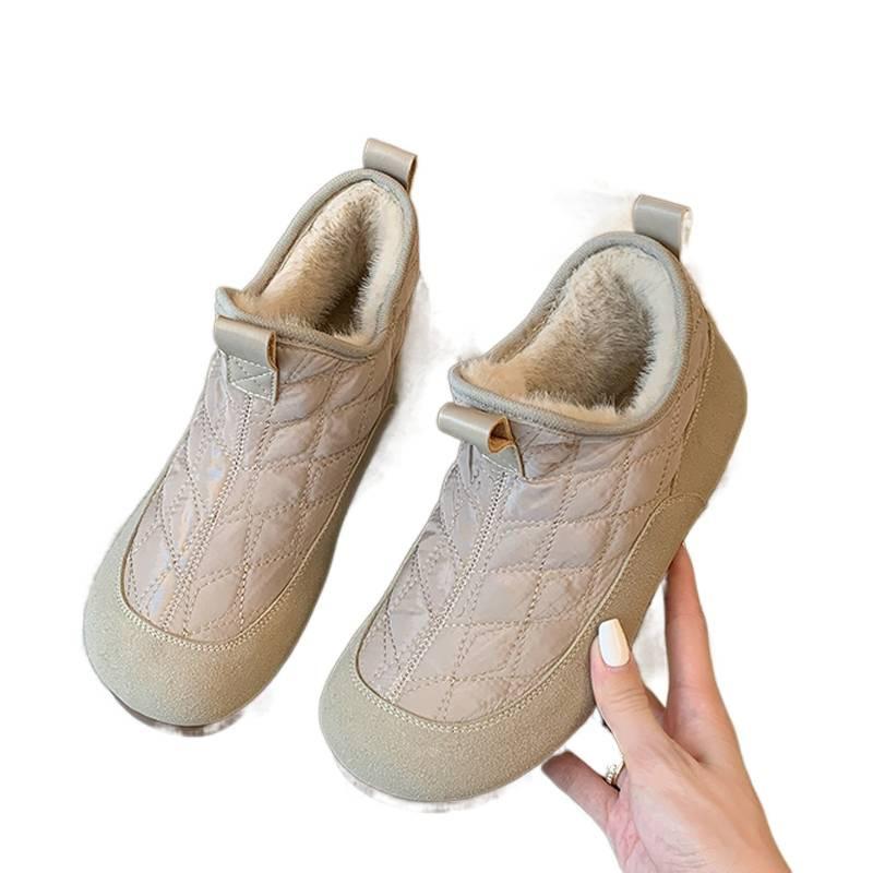 Winter high-top cotton shoes beef tendon sole velvet cloth shoes snow shoes medium shoes