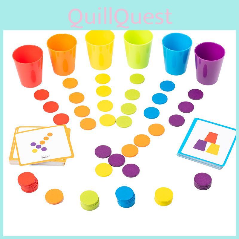 Color Sorting Wooden Stacking Cups Toy For Kids Educational And Cognitive Skills