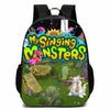 Zaino Scolastico per Bambini Ragazzi Ragazze - Carino Design Mostro Cartone Animato Tessuto Oxford Leggero Spallacci Imbottiti Traspiranti Grado