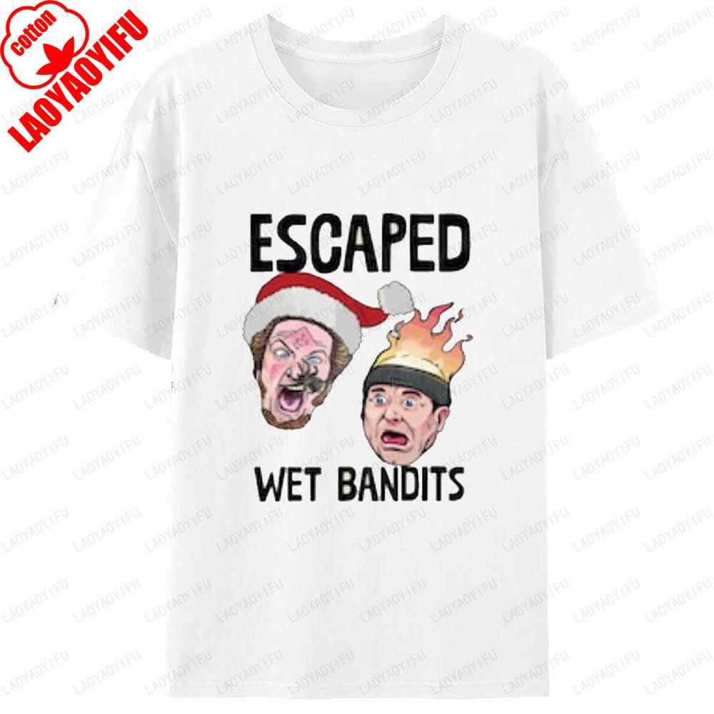 Christmas Home Alone Shirt Family Matching Graphic T Shirts Women Unisex Clothing Tops Street Fashion Crewneck White Tshirt
