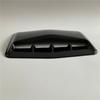 Gloss Black ABS Air Flow Intake Hood Shark Fins Scoop Vent Bonnet Decor Cover x1