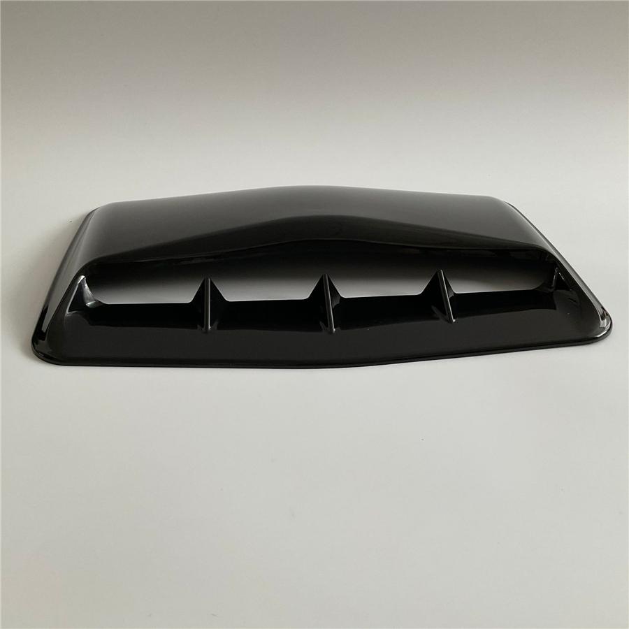 Gloss Black ABS Air Flow Intake Hood Shark Fins Scoop Vent Bonnet Decor Cover x1