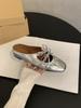 Inner Heightening Bag Head Half Slippers Women Wear Silver Sandals French Temperament Fairy Wind Slope Heel Platform Single Shoes In Summer
