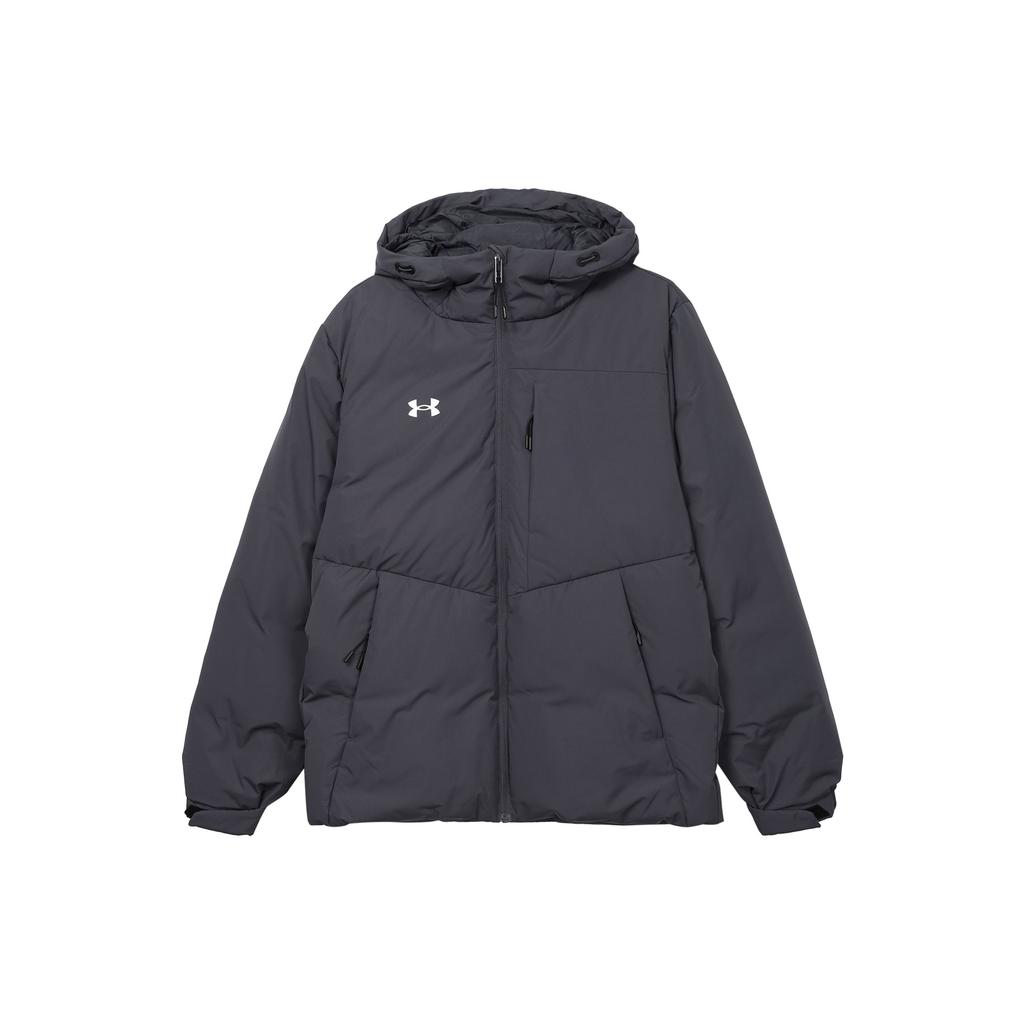 Under Armour Solid Color Casual Hooded Long Sleeve Down Jacket Men Outerwear Blue 23600801-013