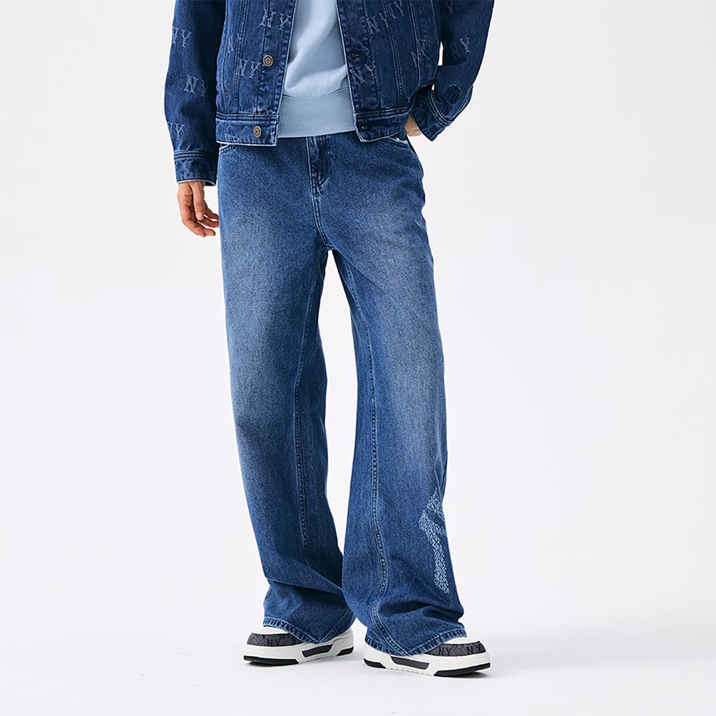 New MLB Basic Collection MONOGRAM New York Yankees FW25 Jeans Women's 3FDPB0854-50INS