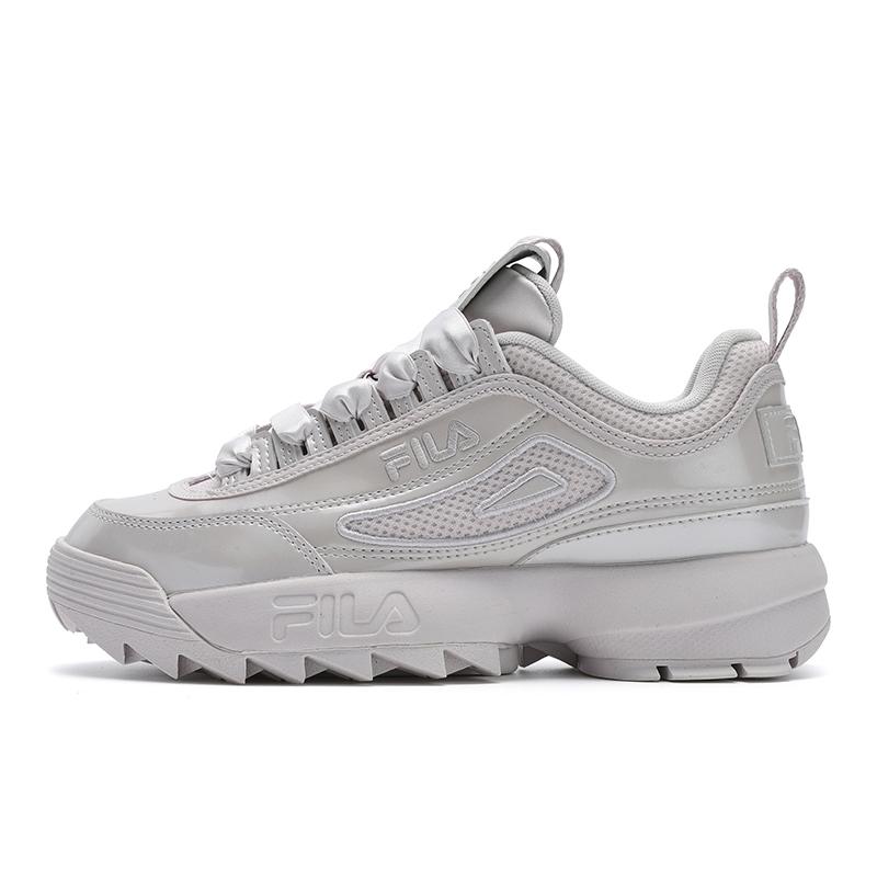 FILA Disruptor 2 Retro Series Fashion Versatile Simple Comfortable Sports Low-Top Lifestyle Casual Shoes Women sneaker Light-Gray F12W522163FGL 36