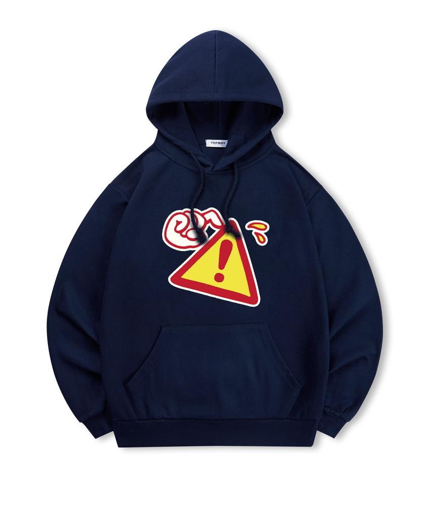 [Non-Fleece Or Fleece] Cursion Print Hooded Sweatshirt (C Type)