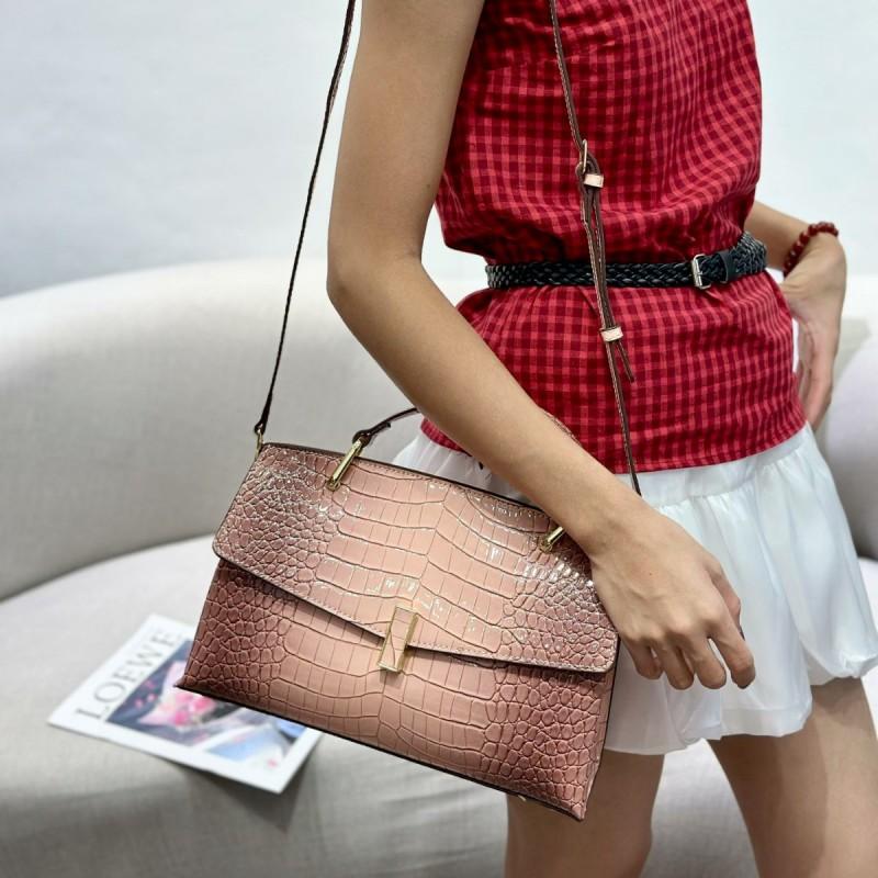 Stylish Crocodile Texture PU Shoulder Bag Women Large Crossbody Tote In Trendy Colors