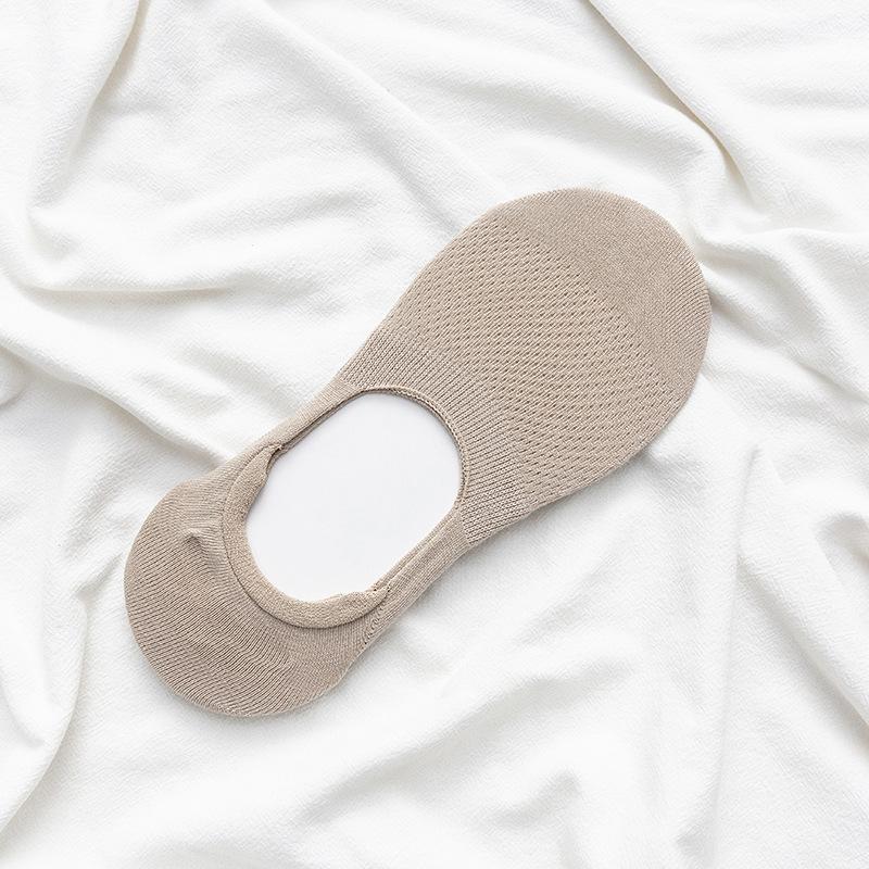 

Женские силиконовые противоскользящие, не линяющие, тонкие однотонные невидимые носки, женские короткие носки, неглубокие сетчатые дышащие носки 1 pair хаки