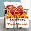 Galatasaray 266 Customize Your Name Blanket Gift Personalized Blanket Durable Comfort Versatile for Sofa Bed Bedding Picnics Ideal for All Seasons