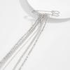 Vintage Long Tassel Brooch Elegant Multi-layer Chains Pin Tie Collar Needle  Banquet Party