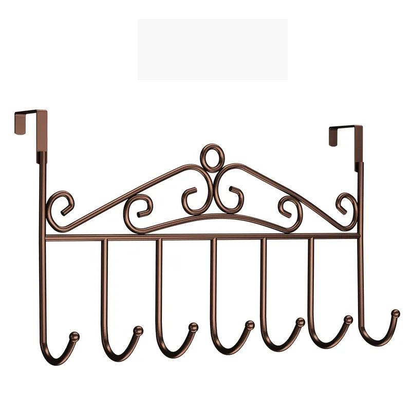 

Дверная вешалка, задний крючок без отверстий, вешалка, дверная настенная вешалка, прочный, не оставляющий следов крючок для одежды, шляпы коричневый