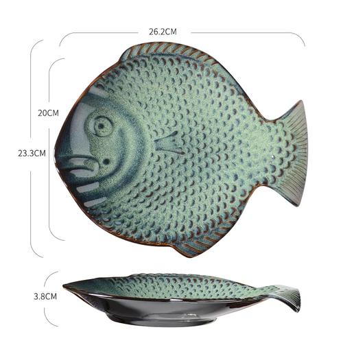 

Керамическая тарелка в форме рыбы Тарелки для суши Поднос для фруктов Салатница Суповая тарелка Тарелки для стейков Диск для сашими Десертная миска Тарелка для закусок