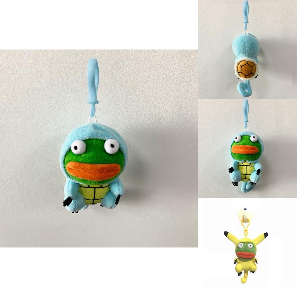 Cute Pepe The Frog Plush Keychain Doll Pendant Pikachu Kid Gift