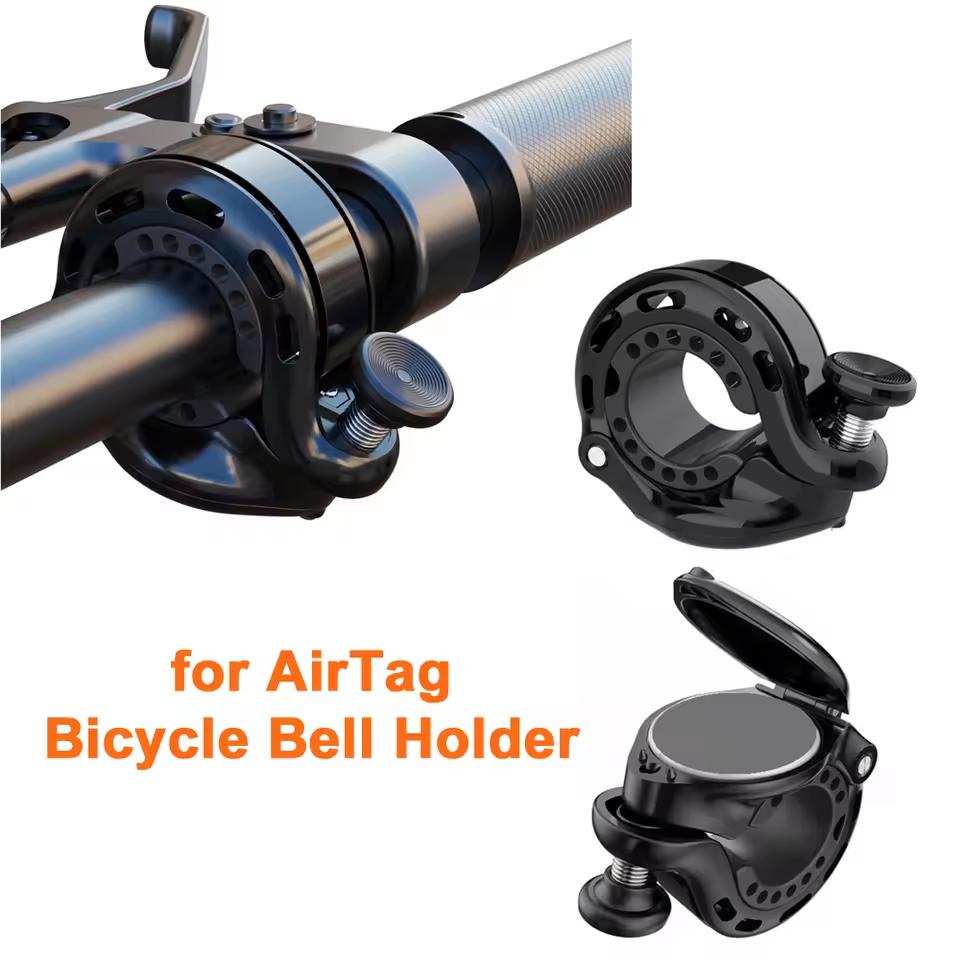 for AirTag Bicycle Bell AirTag Hidden in Bell Waterproof Protective Holder for AirTag Case Bike Handlebar Bell for MTB Road Bike