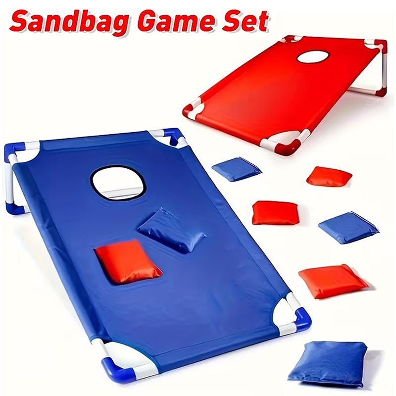 Outdoor Sandsack-Wurfspiel-Set Tragbares Cornhole-Spiel Faltbare Hof-Wurfspiele Camping Mannschaftssportarten Geschenk für Erwachsene und Kinder