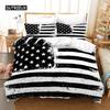 American Flag Duvet Cover Set Microfiber Red White Stripe Decor Bedding Independence Day Freedom Theme Quilt Cover