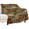 Rustic Indian Native Style Throw Blanket, Mexican Blanket, Primeval Forest Deer Animal Blankets Decor for Living Room Couch Bed