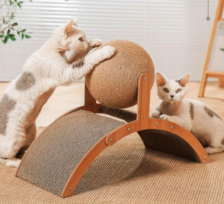 Cat Scratching Ball Toy Cat Scratch Board Vertical Cat Toy Wearresistant Cat Scratch Column Corrugated Paper Grinding Claw Board
