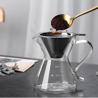 800 Mesh Filter Stainless Steel Coffee Dripper Steel Filter with Handle Reusable Coffee Filter Paper Free Reusable Design