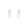 Korean Exquisite Micro-inlaid Zircon Pearl Stud Earrings Women's Light Luxury Niche High-end Earrings Fashion Versatile Temperament Earrings