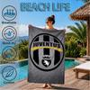 Football Football Crest Printed Microfiber Beach Towel, Soft And Absorbent, Quick-Dry, Ideal for Summer Travel, Beach Essential, Swimming Pool