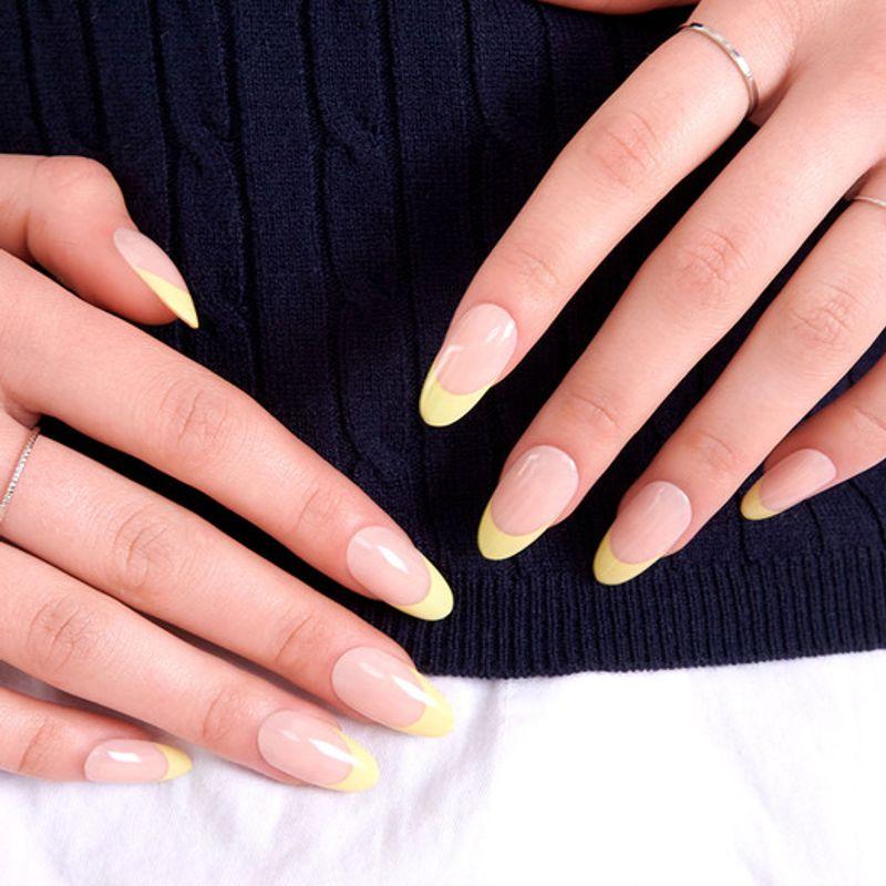 Reusable Nail Tips Lime Cream (Almond)