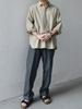SHIPS any Men's Machine Washable Cotton/Linen 3/4 Sleeve Striped Skipper Pullover Shirt, Beige, Size 711300005, Size S
