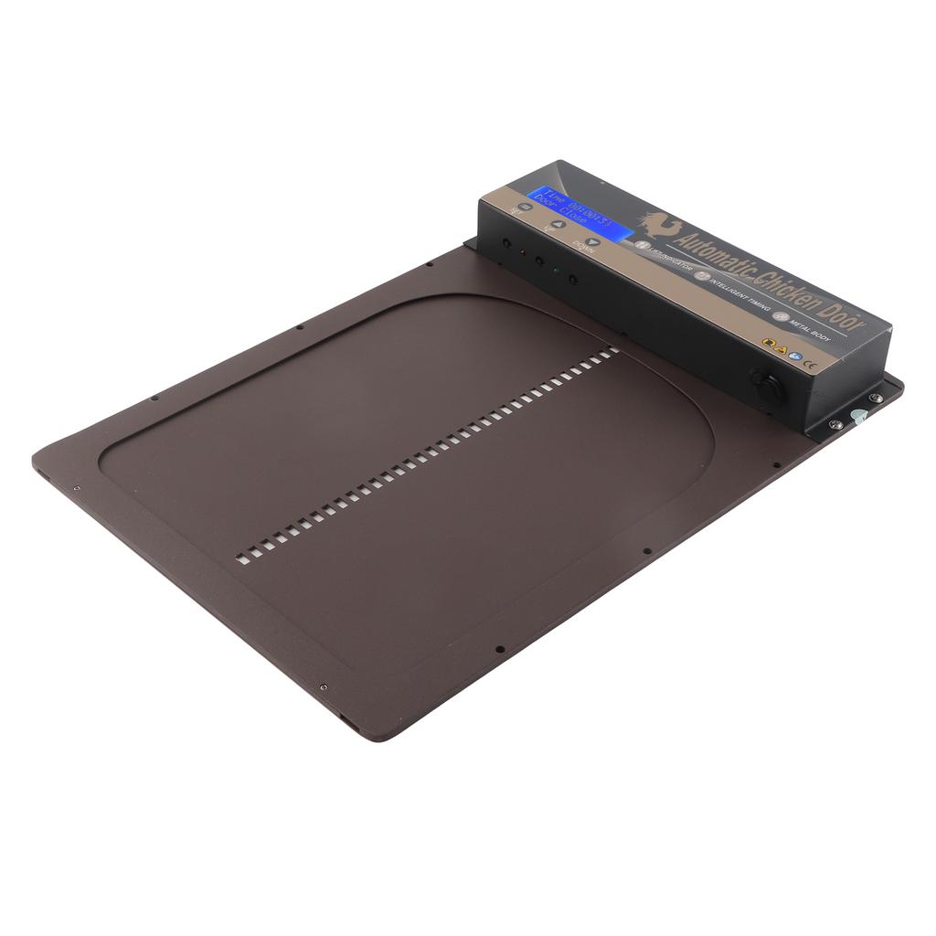 Automatic Chicken Coop Door with Timer Aluminum Alloy LED HD Display Battery Powered Auto Chicken