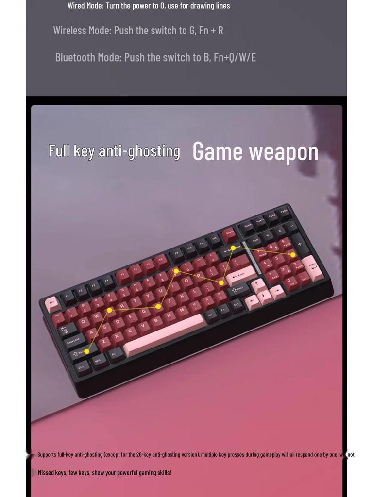 Mist Shadow H98 Bluetooth Mechanical Keyboard - Tri-Mode Wireless/Wired