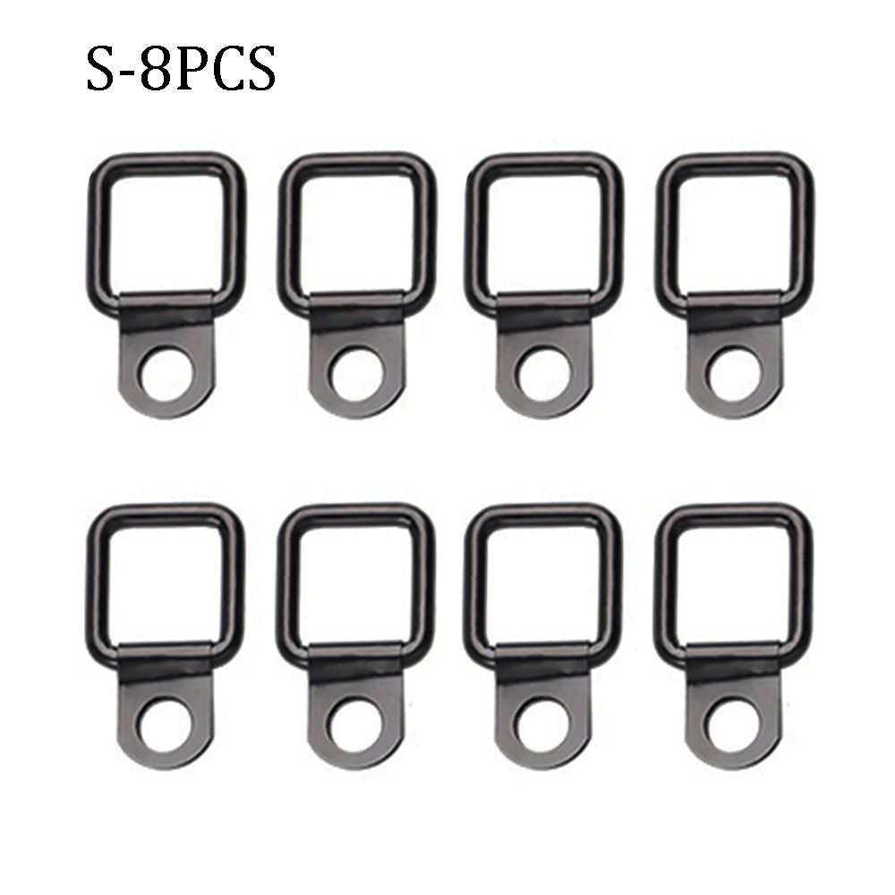 8Pcs Truck Square Shape Tie Down Ring Metal Pull Hook Trailer Anchors Heavy Load D Ring Lashing Ring