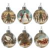 Christmas Ball Ornaments Snow House/Tree/Santa Clear Xmas Ball Hanging Decoration for Holiday Winter Tree Decor
