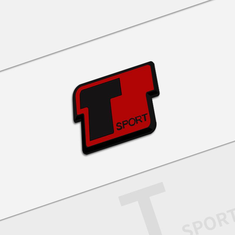 Auto Metal T Sport Logo 3D Badge Lettering Decals Trunk Sticker For Toyota Camry Highlander RAV4 Yaris Corolla Hilux Car Styling