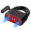 Divisore Accendisigari per Auto a 3 Prese Caricatore Rapido Dual USB per Auto 120W 12V 24V Adattatore Caricabatteria per Auto per Telefono GPS Dashcam