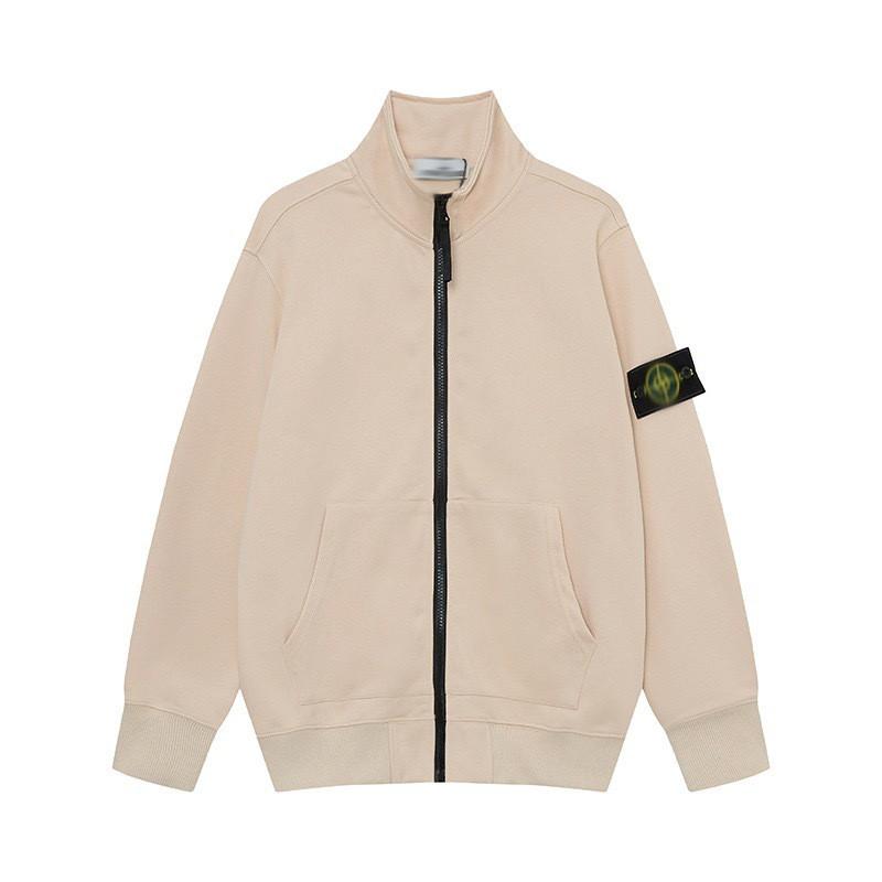 Stone Island Compass Patch Basic Hoodless Sweatshirt Loose Fit Men Women Casual Daily Wear