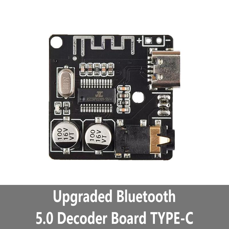Bluetooth 1.1 Audio Receiver Module Type-C Power Supply 1.1mm AUX Output Stereo MP1 Decoder Board For DIY Speaker Modified Audio