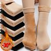 1/5/10/Pairs Winter Warm Thicken Wool Socks Men and Women Seamless Soft Solid Velvet Snow Socks Ski Boots Floor Sleeping Socks