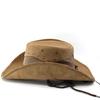 New Sunshade American Cowboy Hat Big Edge Retro Horseback Riding Mongolian Hat Sunscreen Beach Hat Sunshade Male and Female Couples Hat