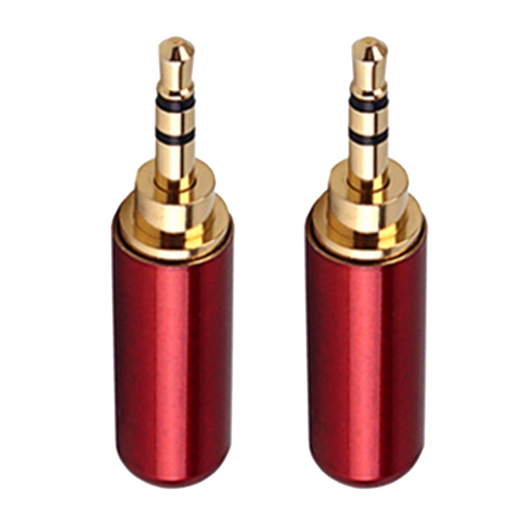 Buy 2.5mm 3 Poles Male Plug Aluminum Stereo Wire Connector Earphone at