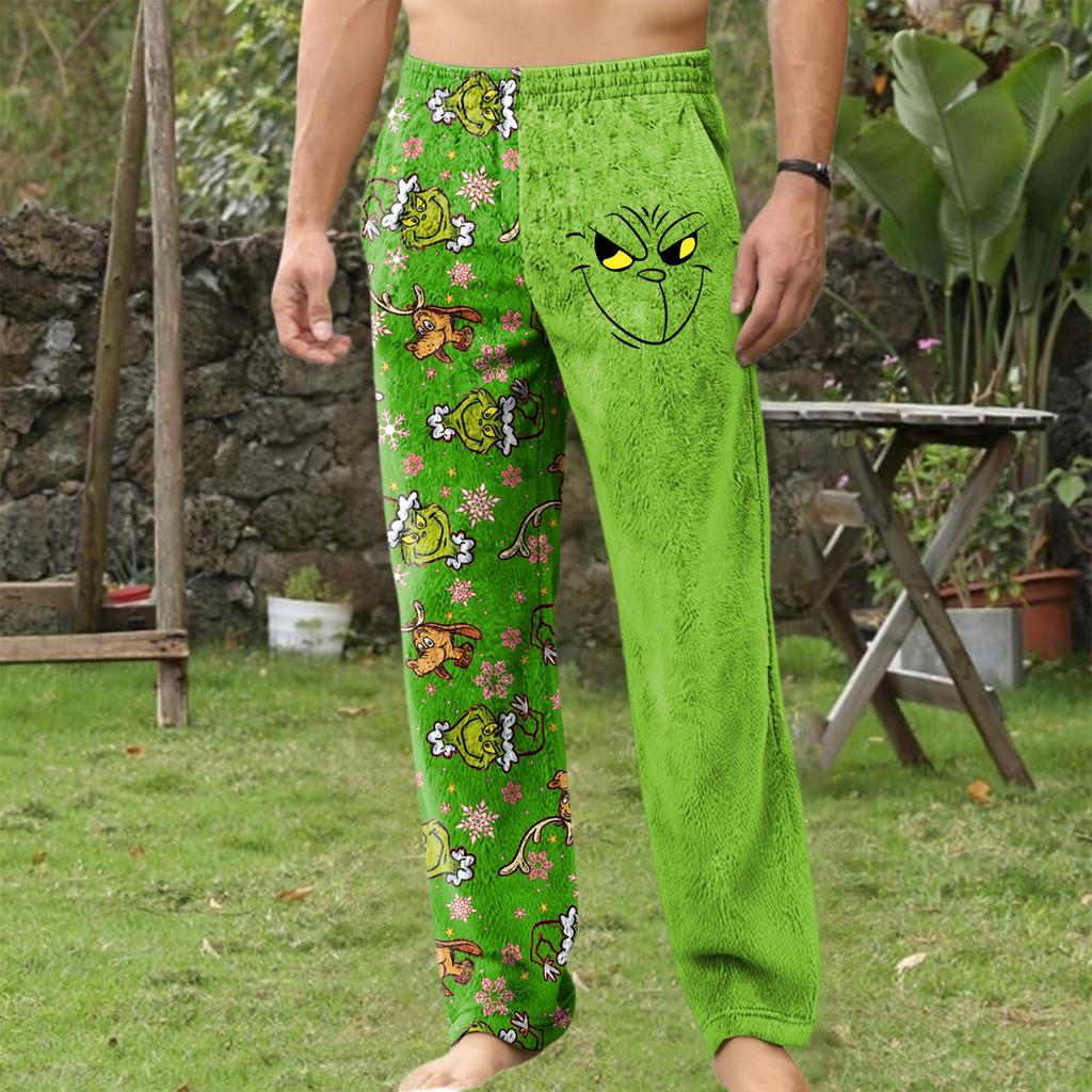 Men's Allover Printed Home Pants Sleeping Pajama Pants Long Pants Pajama Pants