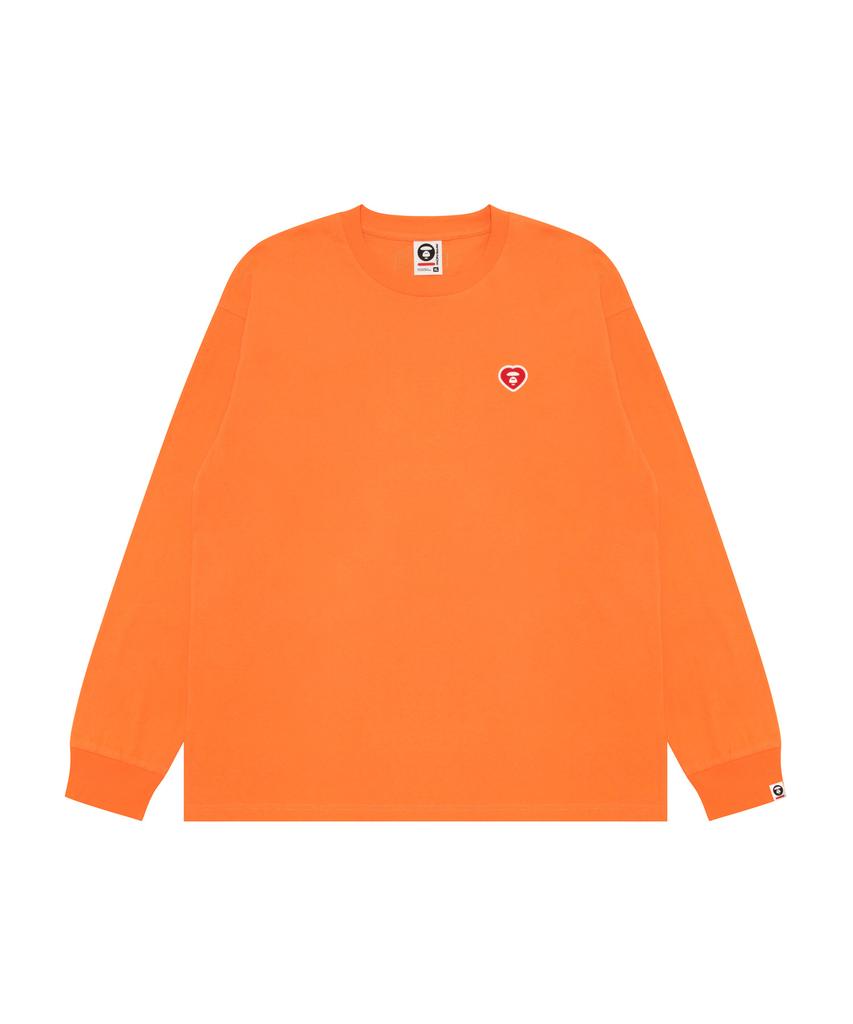 Eipeu Aapenow Aape Heart Long Sleeve T-Shirt Orange / Aapltm1815Xxqorx