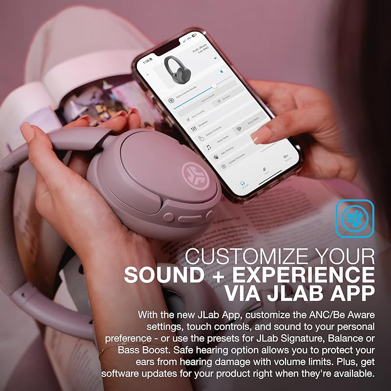 JLab Jay Love JBuds Lux ANC headphone Bluetooth wireless smart active noise Canceling with microphone Up to 33 hours of continuous playback JLabJapan