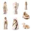 7Pcs Miniature Nativity Scene Figurine Set Resin Craft Vintage Jesus Virgin Mary Figurine Small Figurine Collectible