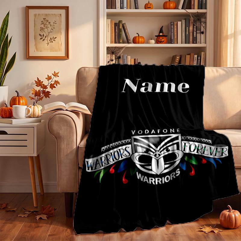 New Zealand Warriors Custom Flannel Blankets Soft Warm Cozy Throws for Home Decor Holiday Gifts