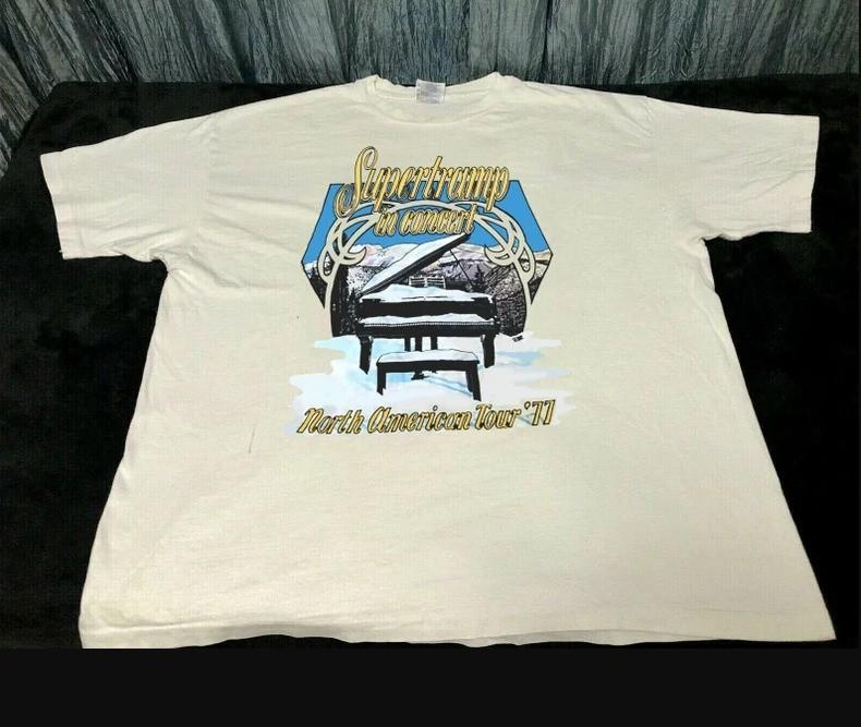 

New 1977 Supertramp in Concert vintage T-Shirt 21D1056 Unisex T-Shirt XXXXL