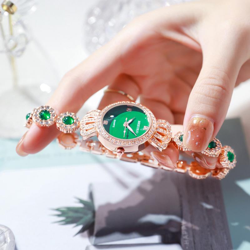 Bransoletka z chalcedonu Douyin Biżuteria koronna Moda Damski zegarek kwarcowy