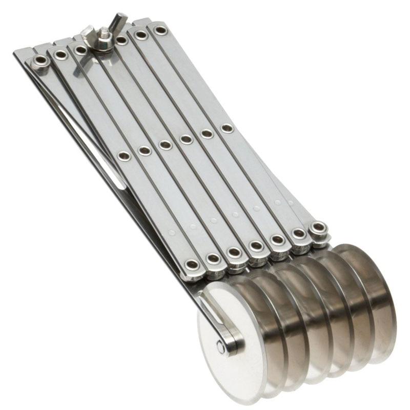 3/5/7 Räder Pizzamesser, faltbarer Pizzaschneider, Edelstahlschaber, antihaftbeschichtet, rund